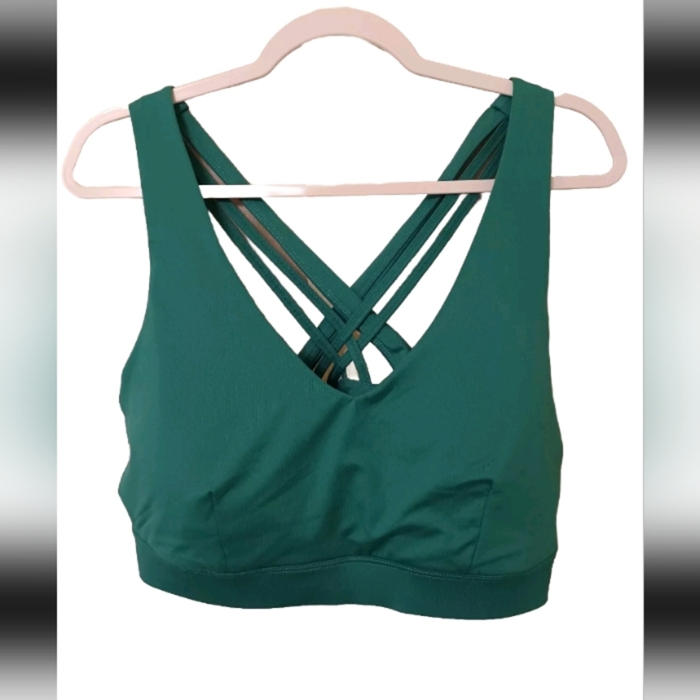 Ideology Performance Sports Bra Size 1x Forest Rain Green 018